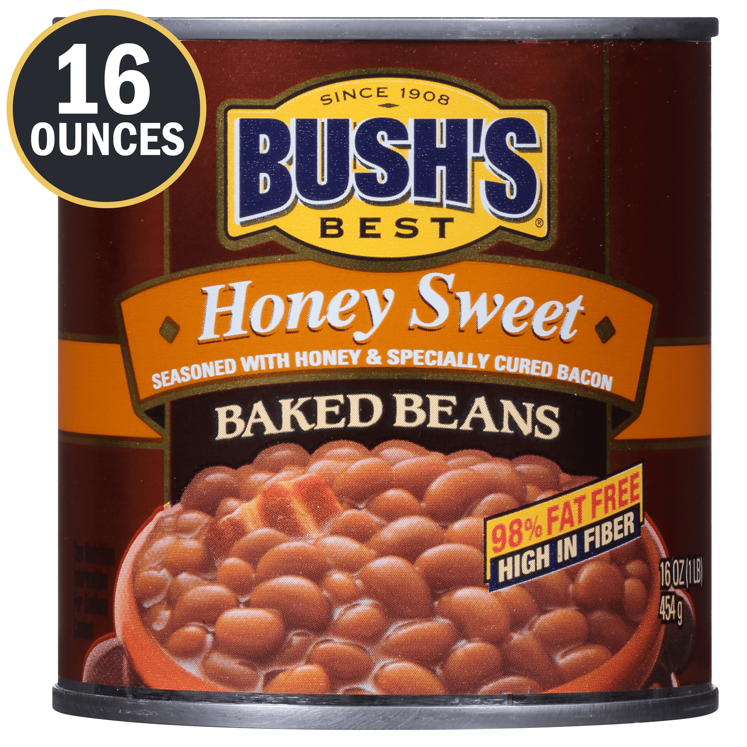 Bush S Honey Sweet Baked Beans  Canned Beans  16 Oz Can