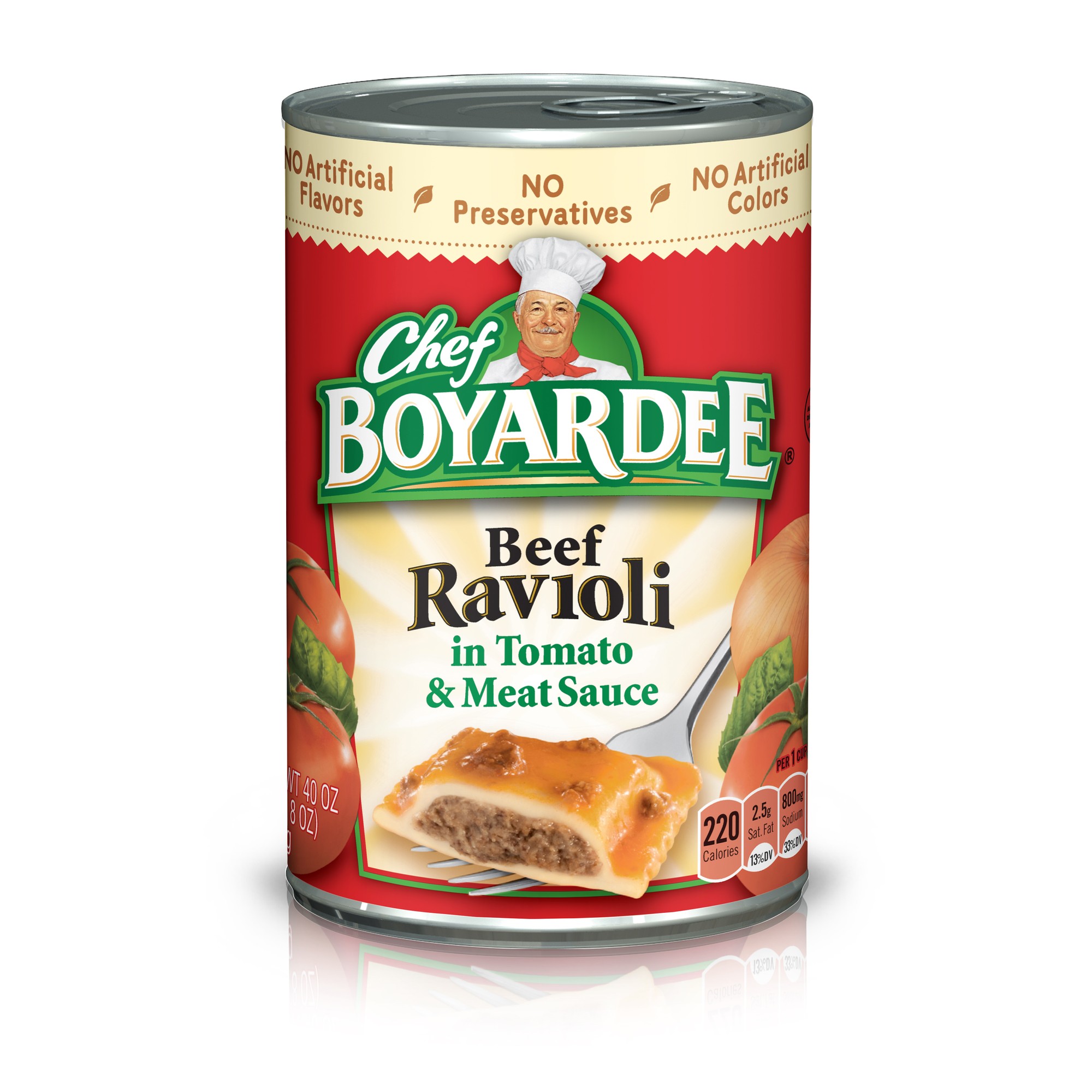 Chef Boyardee, Beef Ravioli in Tomato and Meat Sauce, 40 Oz (Case of 12)