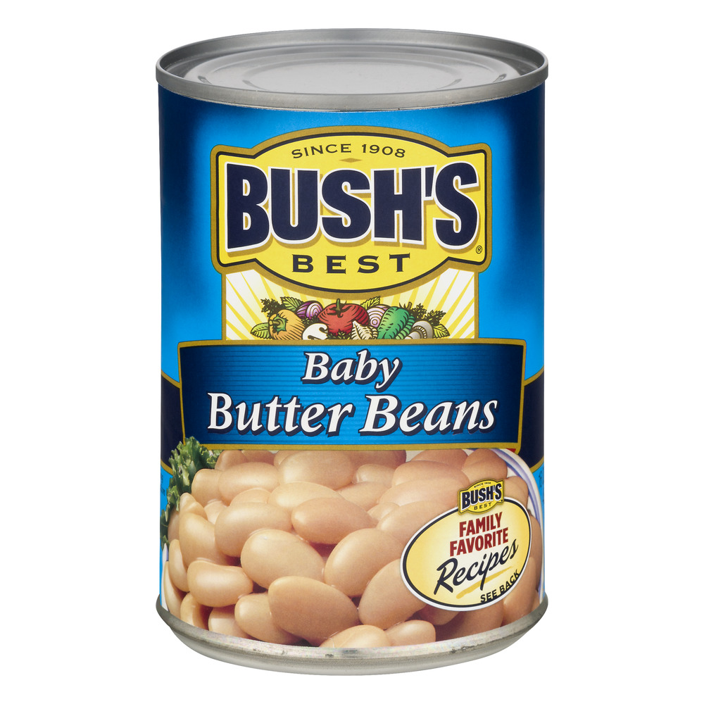 Bush S Baby Butter Beans  Plant-Based Protein  Canned Beans  16 Oz