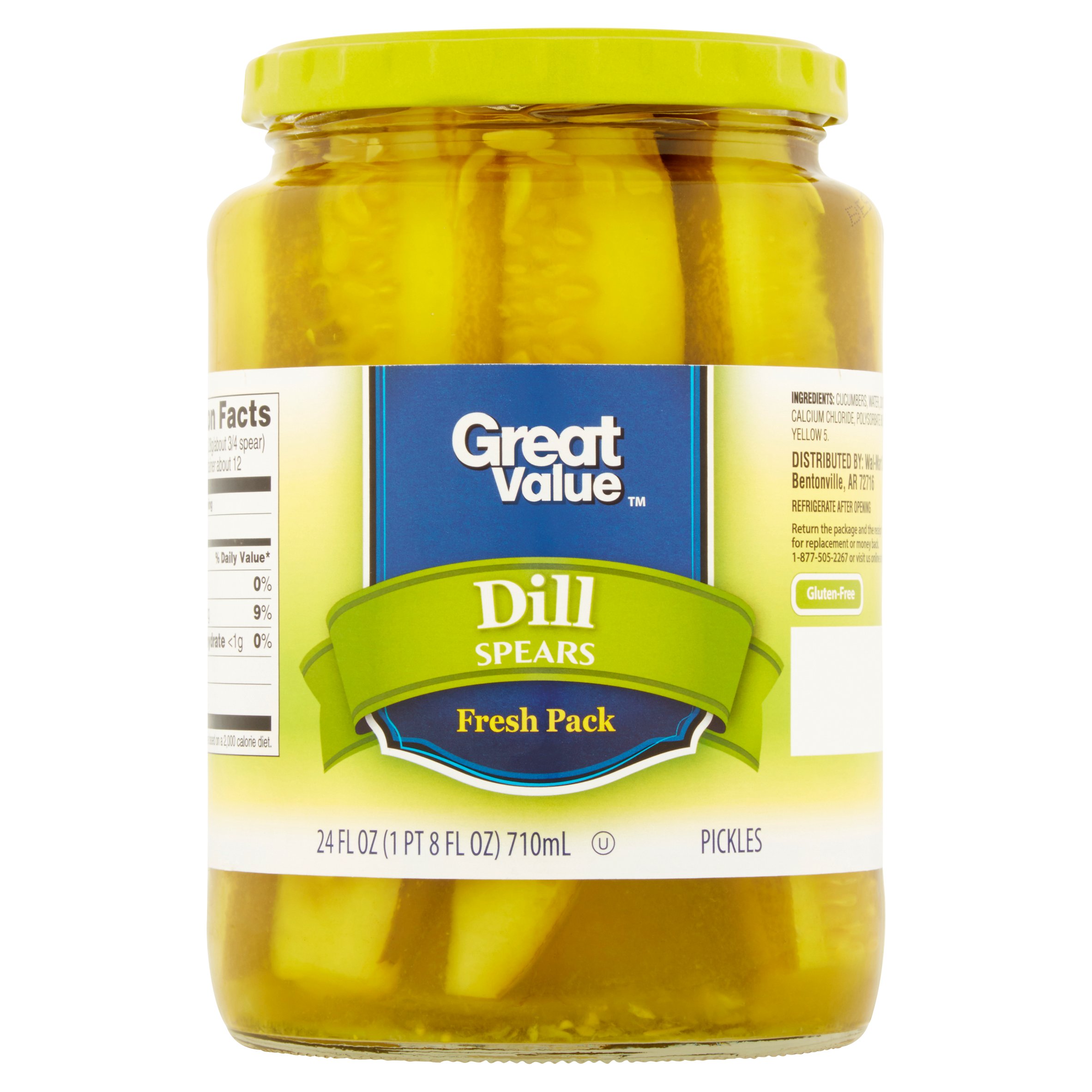 (3 Pack) Great Value Dill Spears Pickles, 24 Oz Image