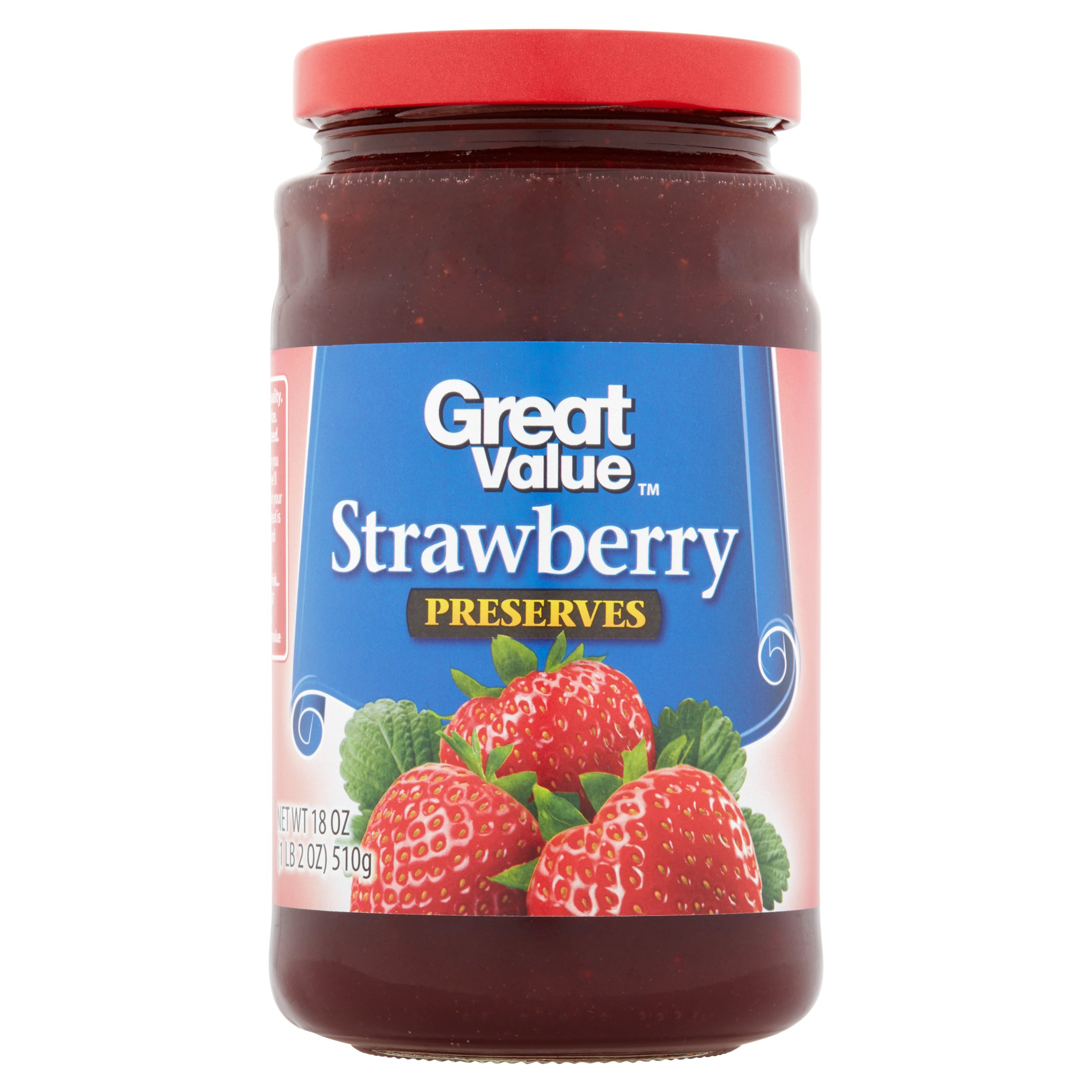 (4 Pack) Great Value Strawberry Preserves, 18 Oz Image