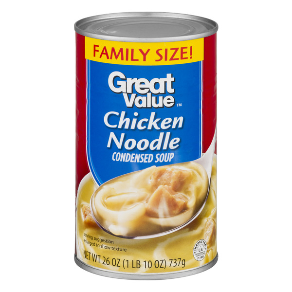 Great Value Chicken Noodle Canned Soup, Family Size, 26 Oz Image