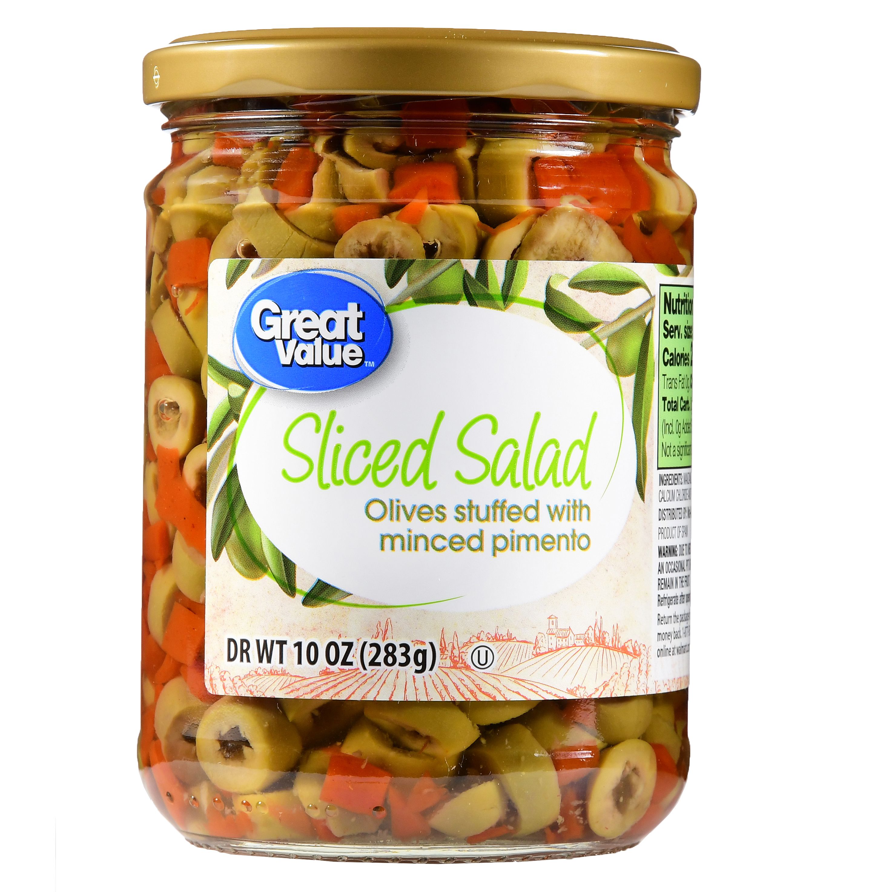 (4 Pack) Great Value Sliced Salad Olives, 10 Oz Image
