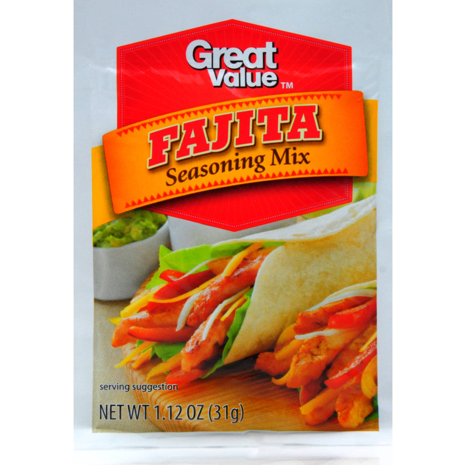 (4 Pack) Great Value Fajita Seasoning Mix, 1.12 Oz Image