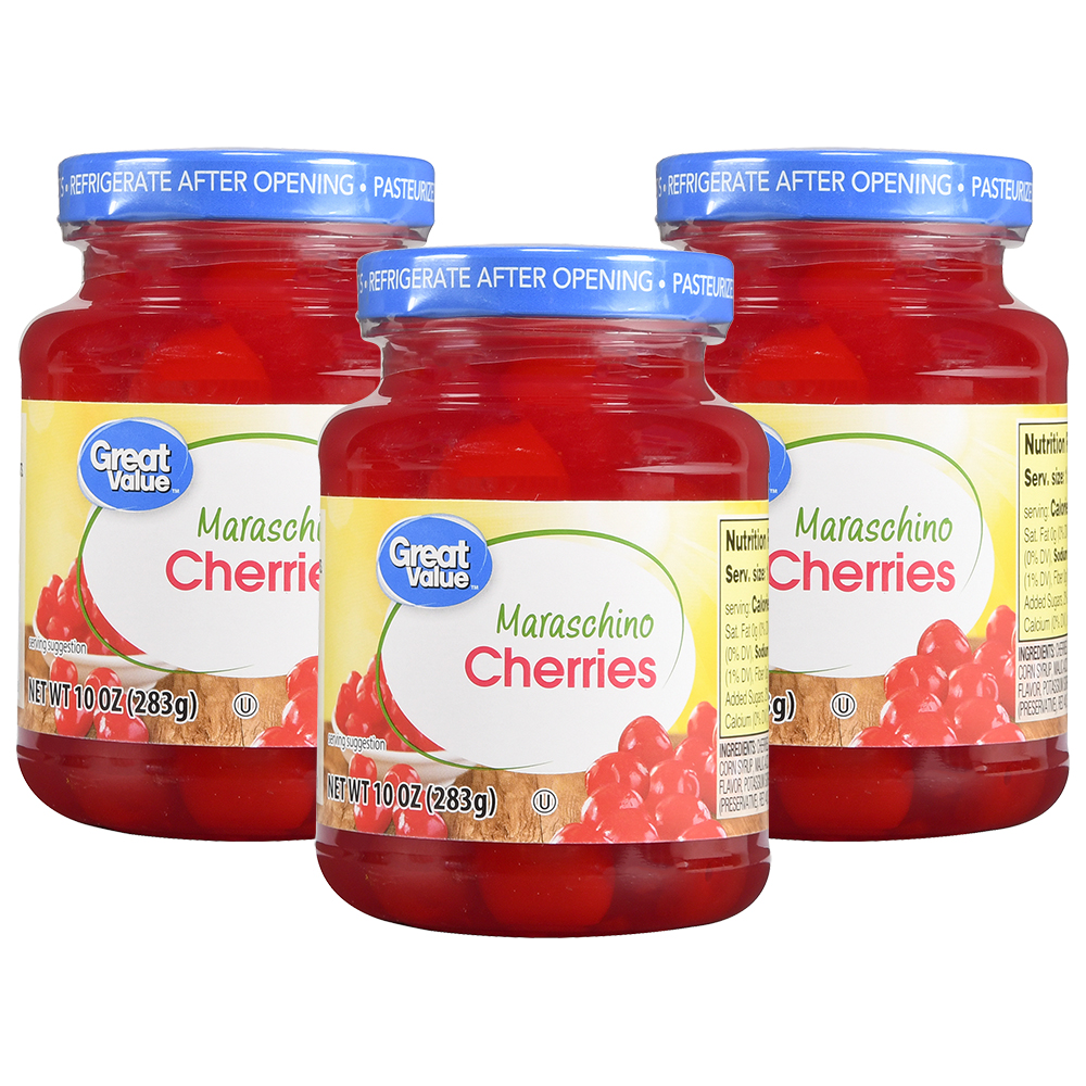 (3 Pack) Great Value Maraschino Cherries, 10 Oz Image