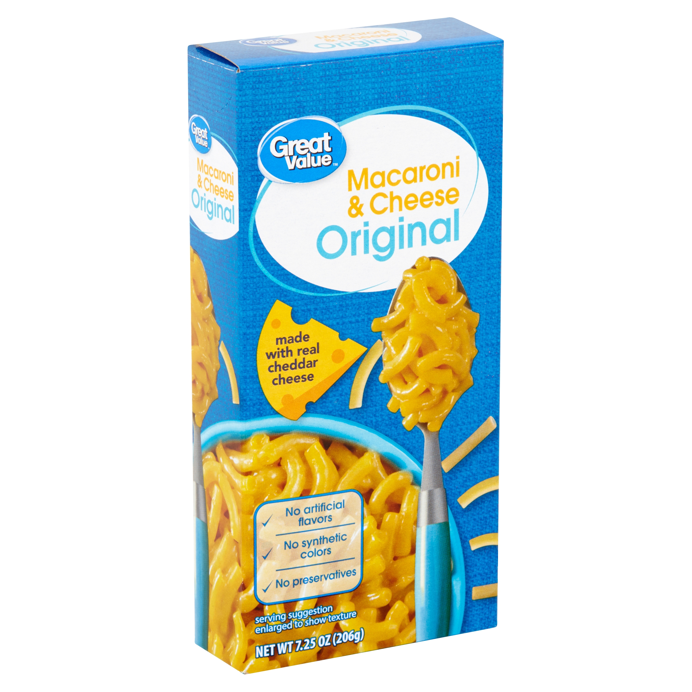 Great Value Original Macaroni & Cheese, 7.25 Oz Image