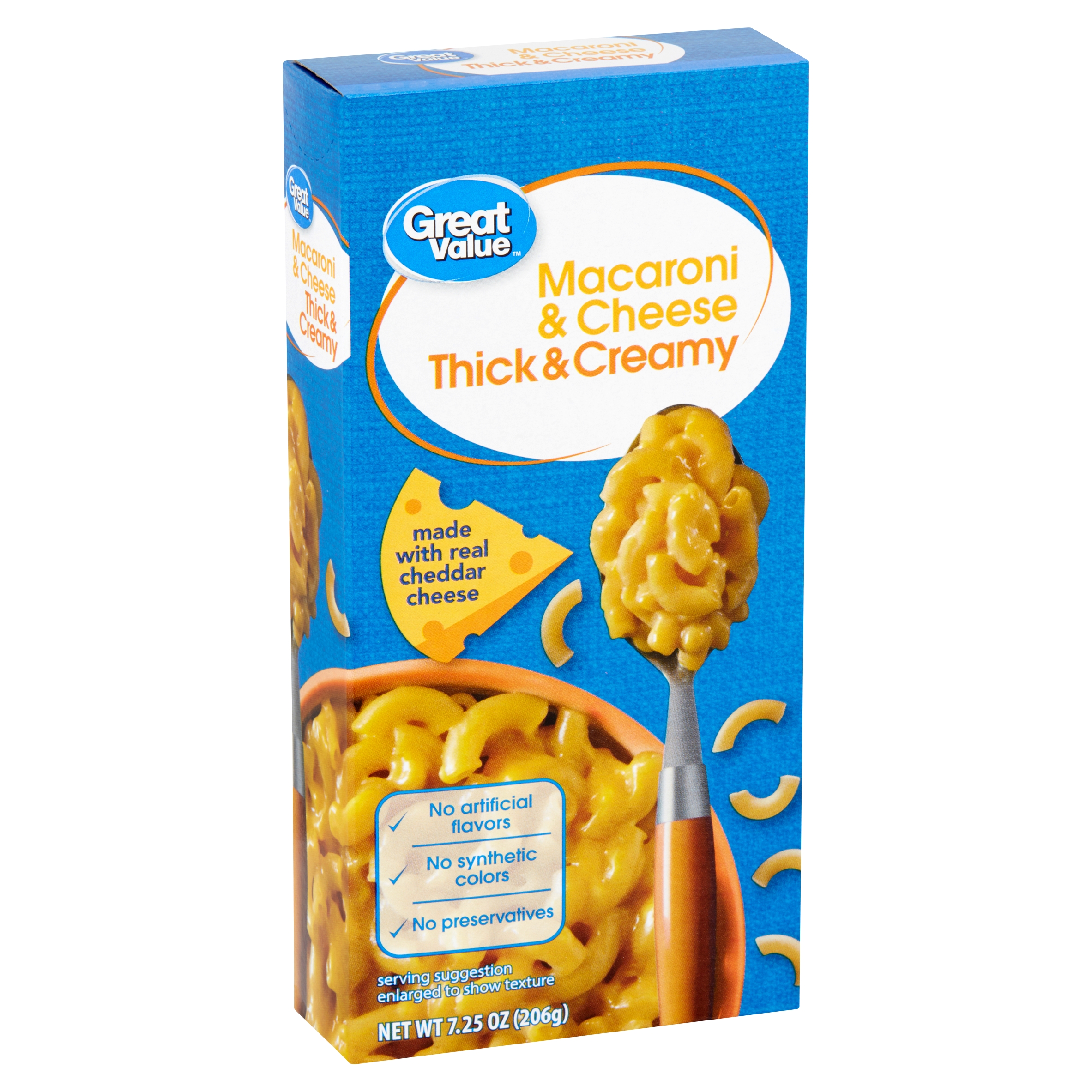 Great Value Thick & Creamy Macaroni & Cheese, 7.25 Oz Image