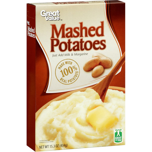 (3 Pack) Great Value Mashed Potatoes, 15.3 Oz