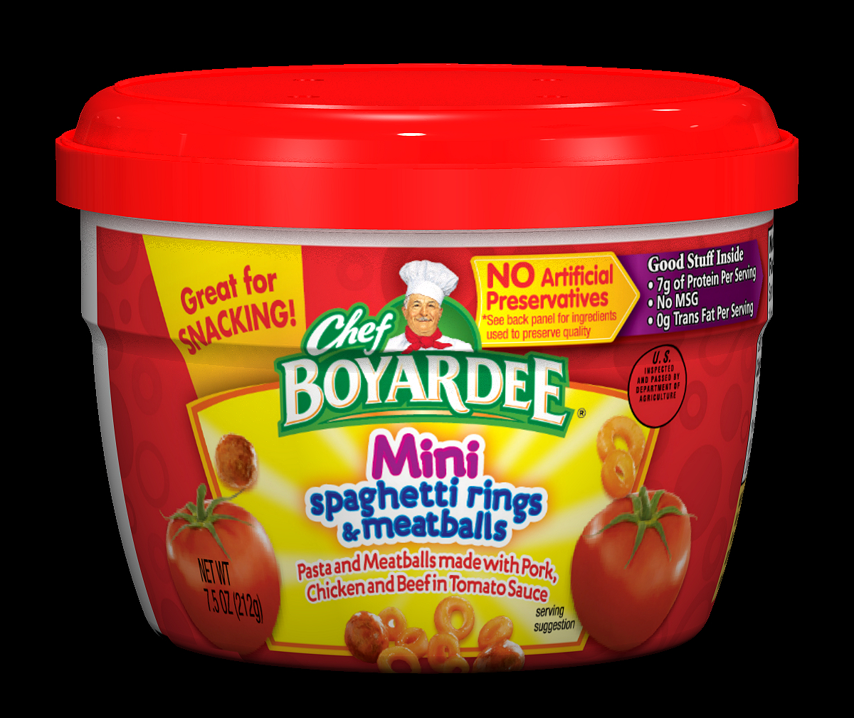 Chef Boyardee, Mini Spaghetti Rings and Meatballs, 7.5 Oz (Case of 12)