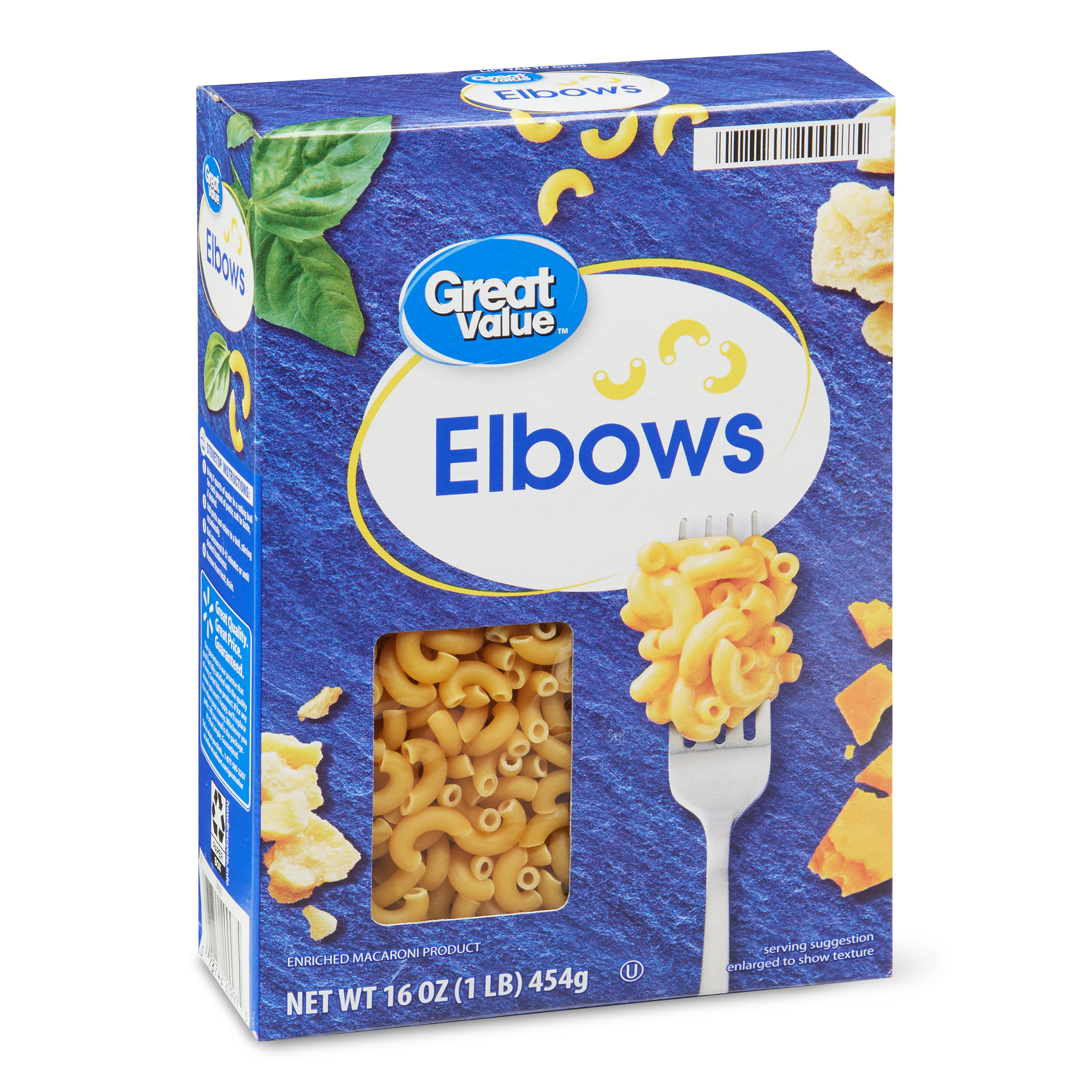 (4 Pack) Great Value Elbows Pasta, 16 Oz Image