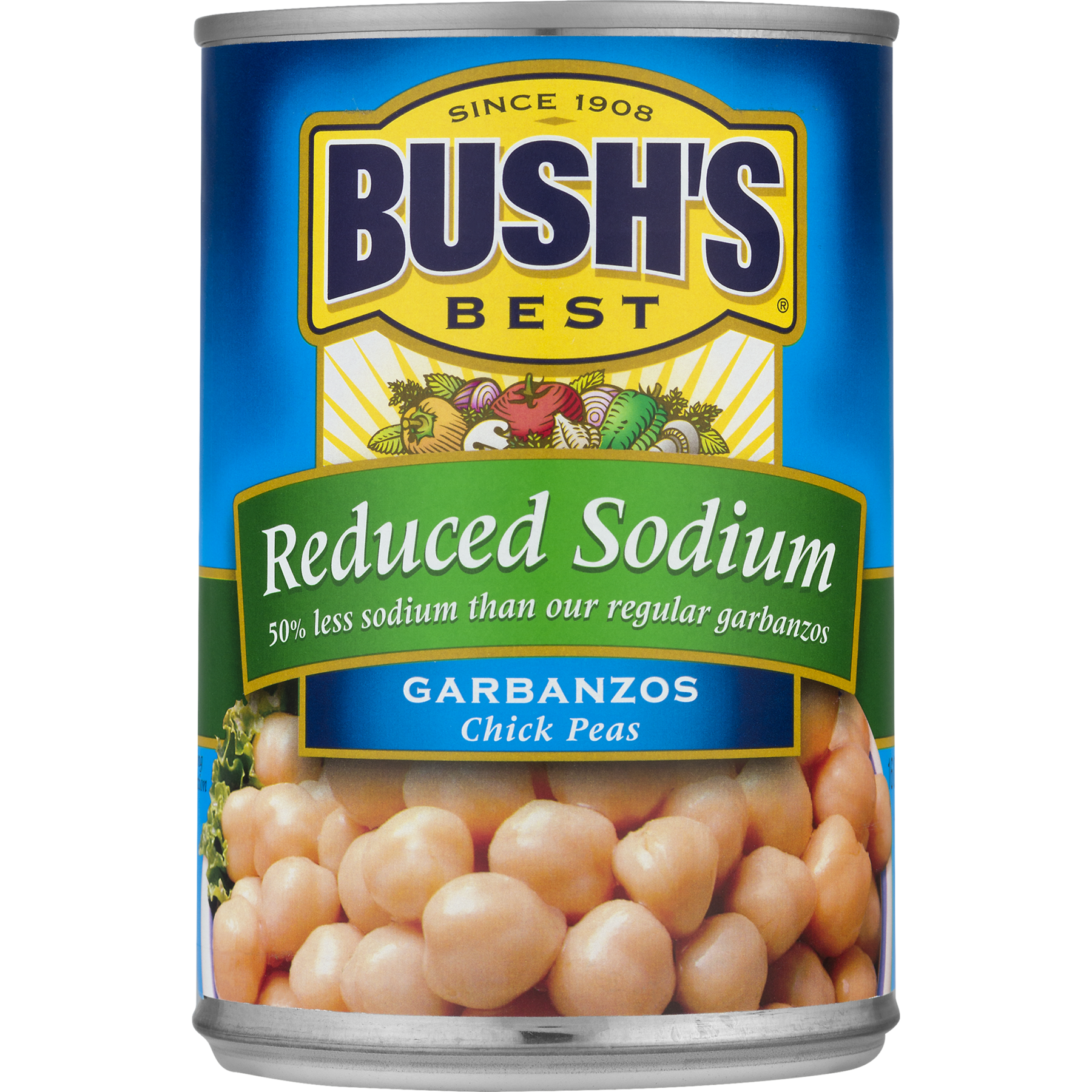 Bush S Reduced Sodium Garbanzo Beans  Canned Chickpeas  16 Oz Can