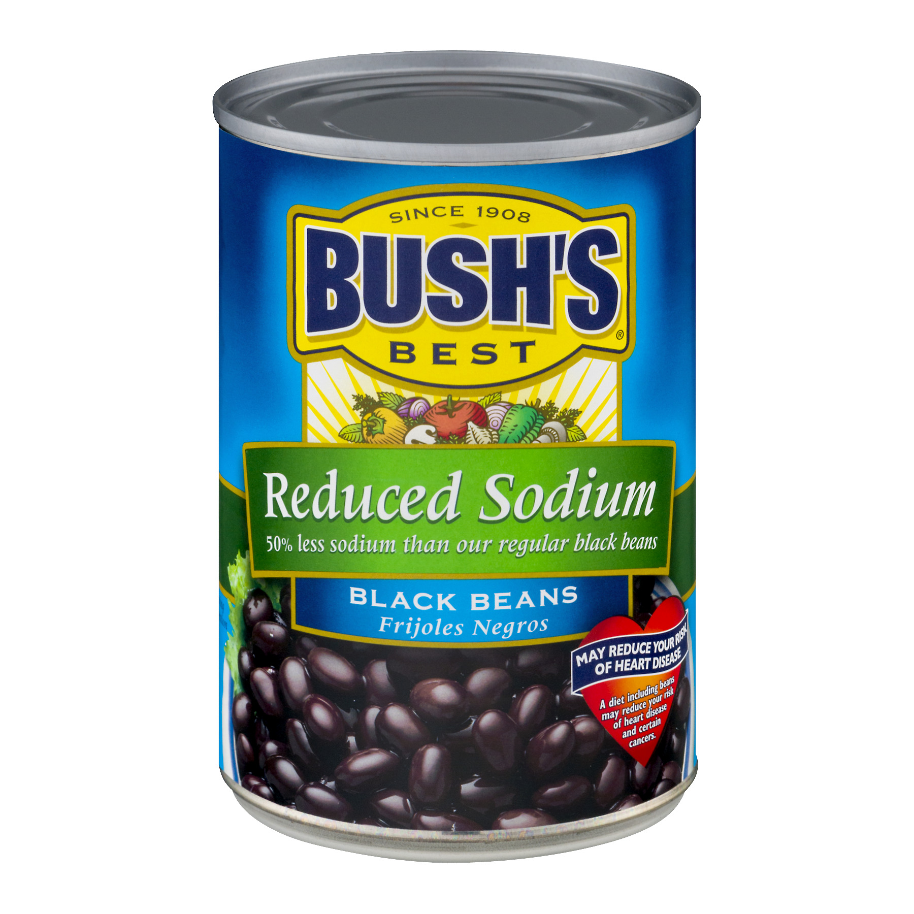 Bush's Reduced Sodium Black Beans - 15oz