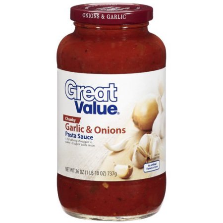 Great Value: Chunky Garlic & Onions Pasta Sauce, 26 Oz