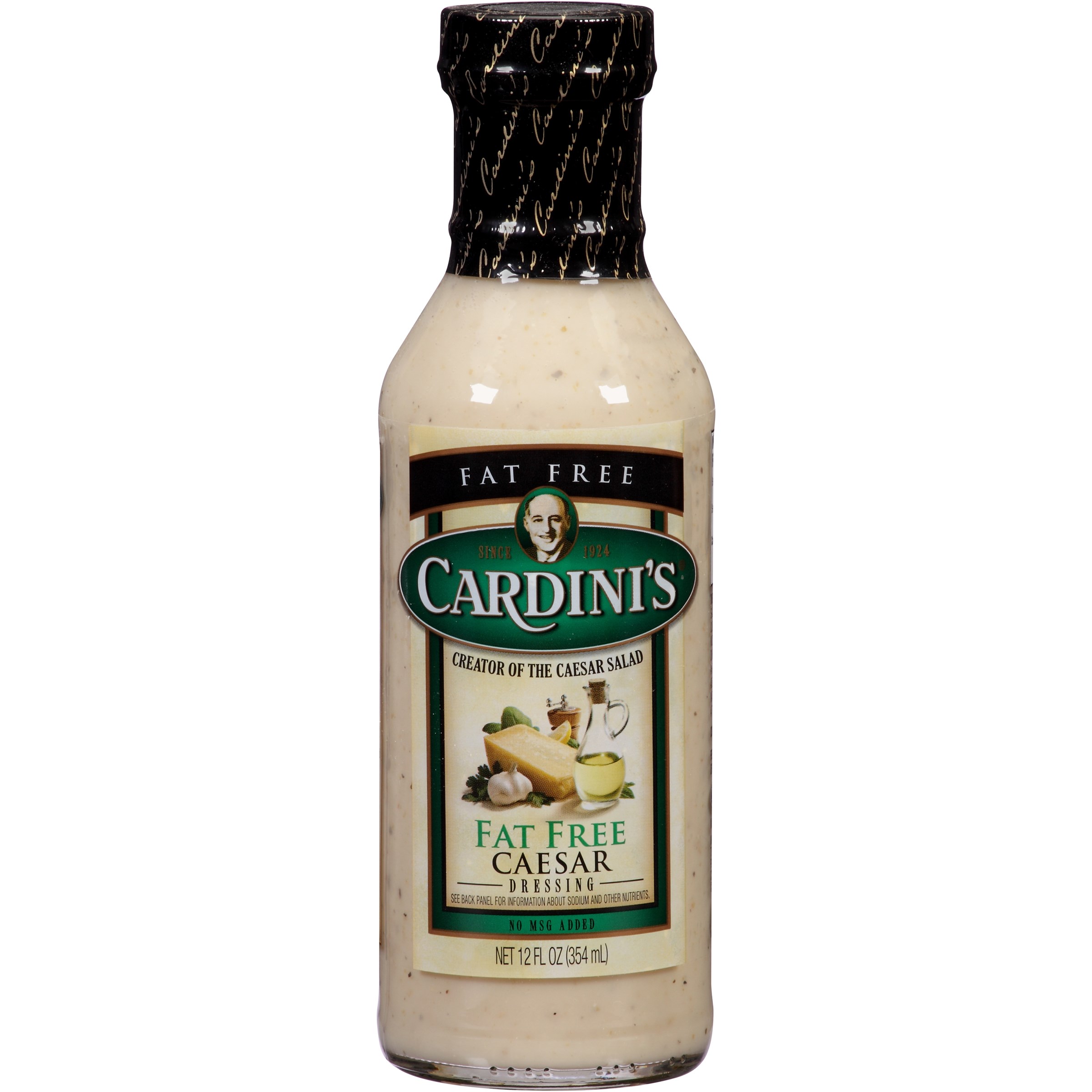 Cardini's Dressing, Caesar, Fat Free, 12 FL OZ (Pack of 6)