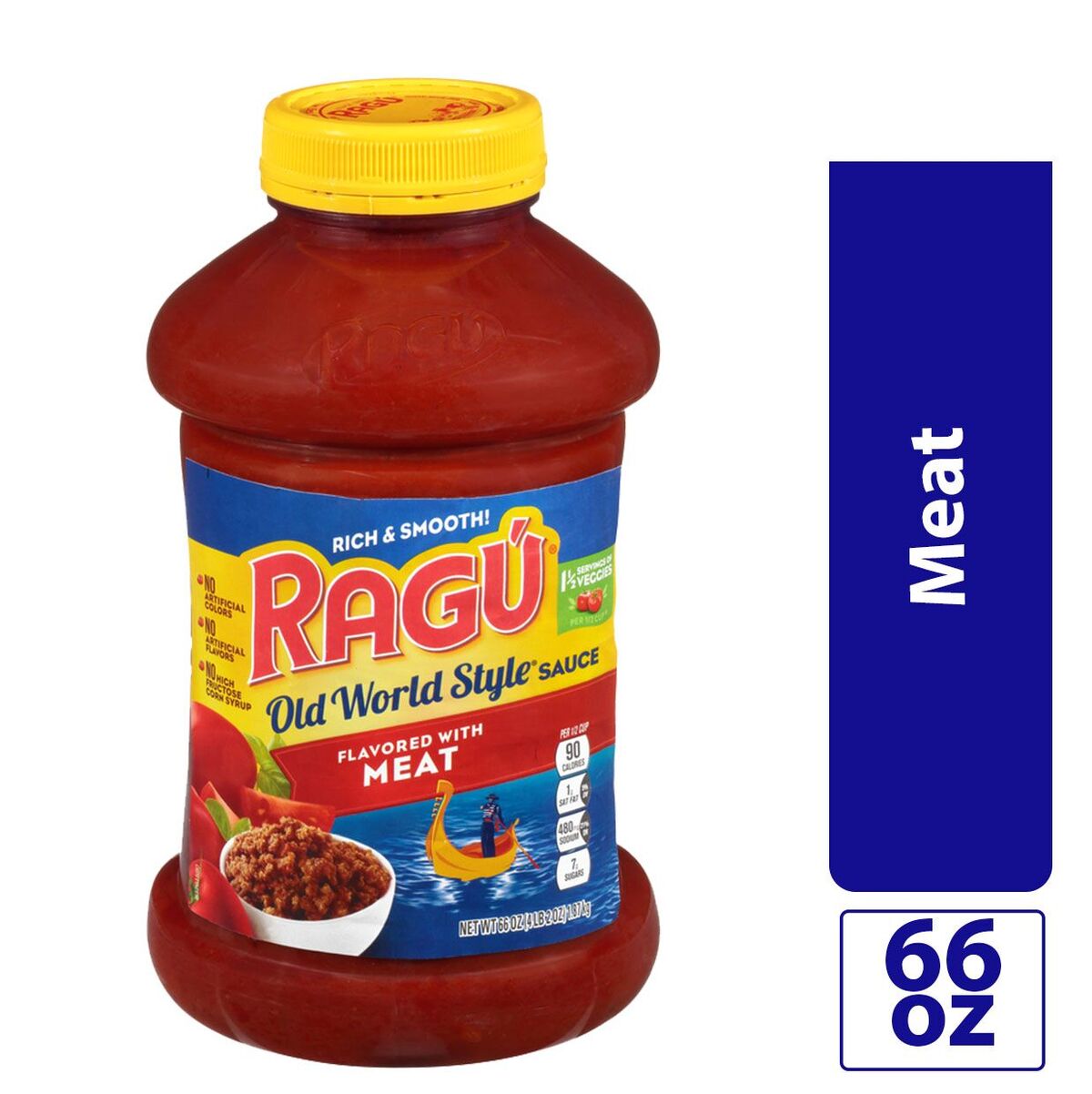 Ragu, Old World Style Meat Pasta Sauce, 66 Oz (Case of 6)