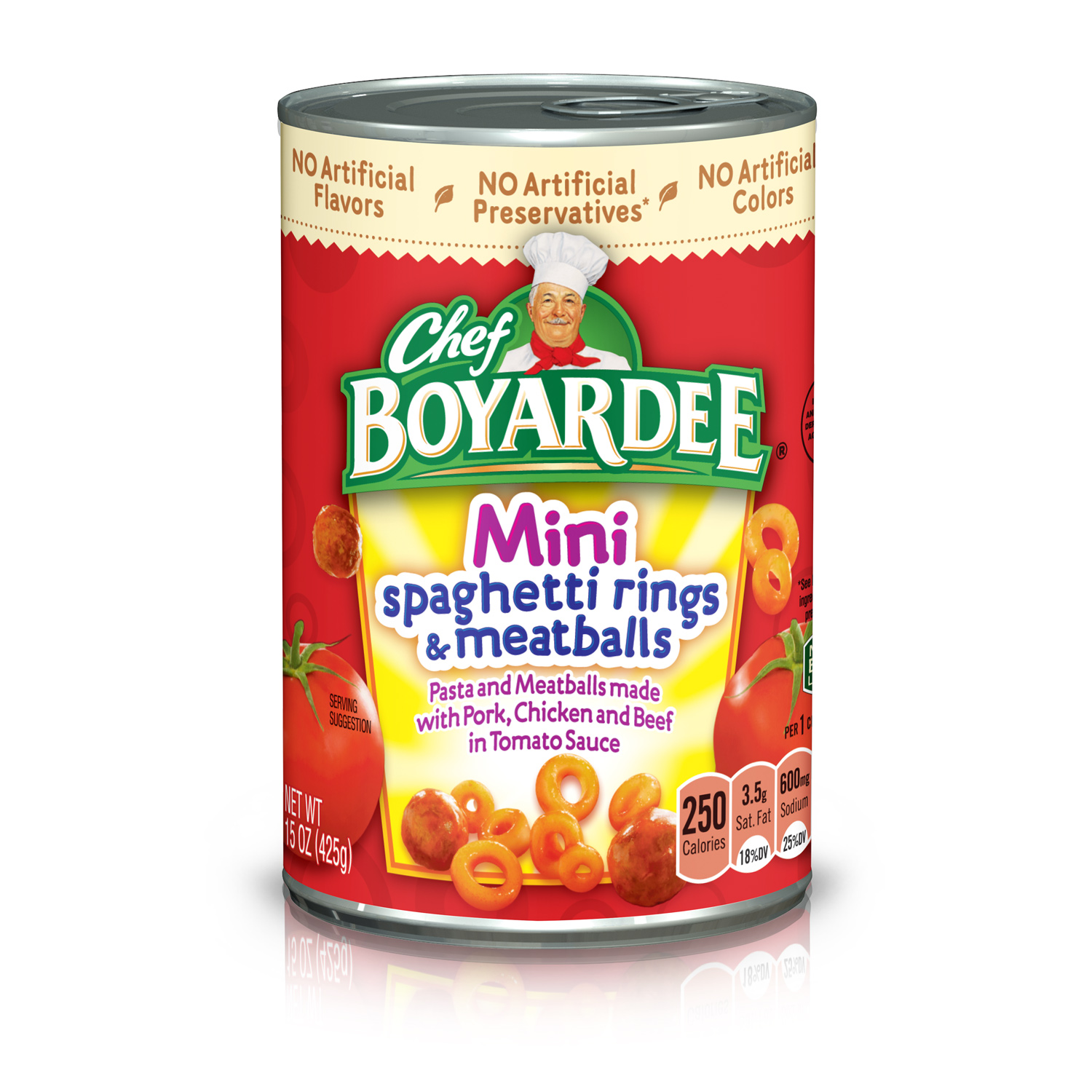 Chef Boyardee Mini Spaghetti Rings and Meatballs  15 Oz.
