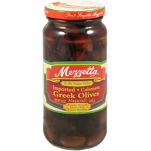 Mezzetta Whole Greek Kalamata Olives  10 Oz (Pack of 6)