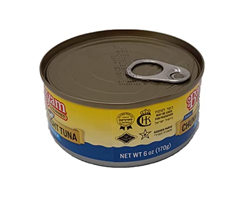 BatYam Fancy Chunk Light Tuna in Water  Easy-Open Pull Top Can  6 Ounce  Kosher and Kosher for Passover (48 Pack) thumbnail