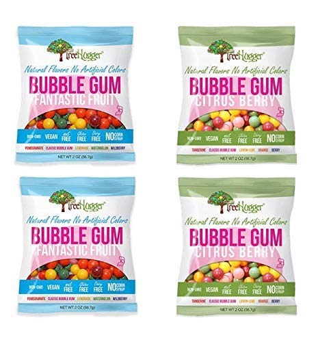 Tree Hugger Bubble Gum - Variety Pack - 2 Oz (4 Bags) - PACK of 2