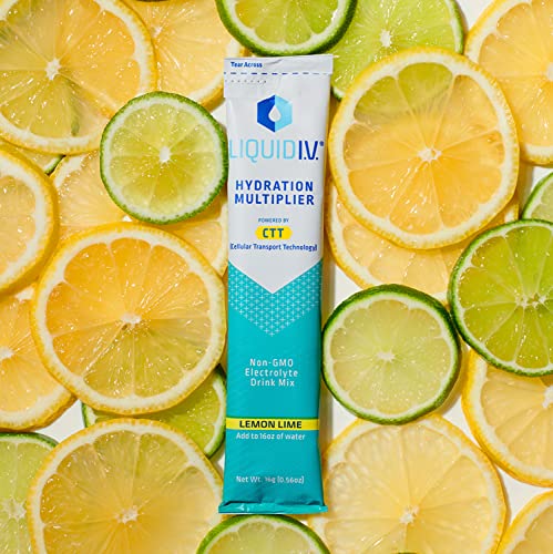 Liquid I.V. Hydration Multiplier - Lemon Lime - Hydration Powder Packets | Electrolyte Drink Mix | Easy Open Single-Serving Stick | Non-GMO thumbnail