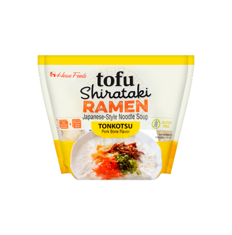 House Foods Tofu Shirataki Ramen Japanese-Style Noodle Soup Tonkotsu Pork Bone Flavor