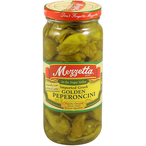 Mezzetta Imported Golden Greek Peperoncini  16 Oz (Pack of 6)