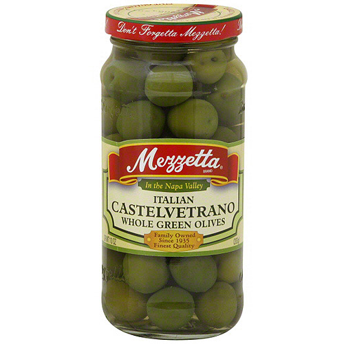 Mezzetta Italian Castelvetrano Whole Green Olives  10 Oz (Pack of 6)
