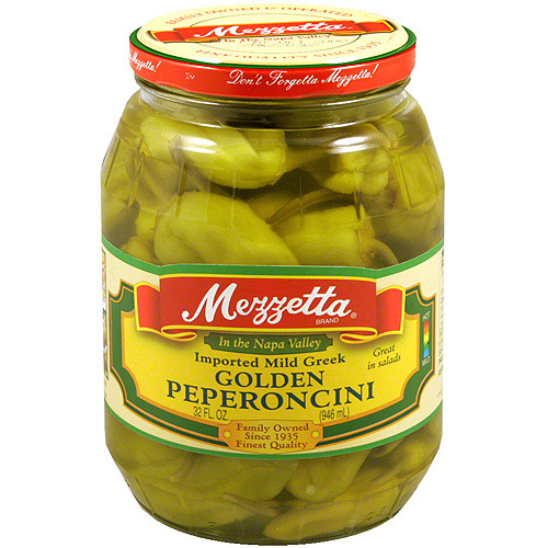 Mezzetta Mild Golden Pepperoncini, 32 Oz (Pack of 6)