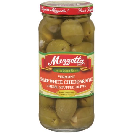 Vermont Sharp White Cheddar Style Cheese Stuffed Olives