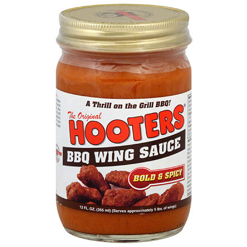 Hooters Bold & Spicy BBQ Wing Sauce, 12 Fl Oz, (Pack of 6)