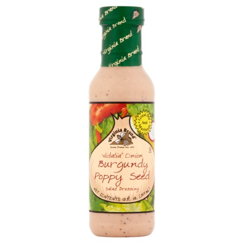 Virginia Brand Vidalia Onion Burgundy Poppy Seed Salad Dressing, 12 Fl Oz, 6 Pack