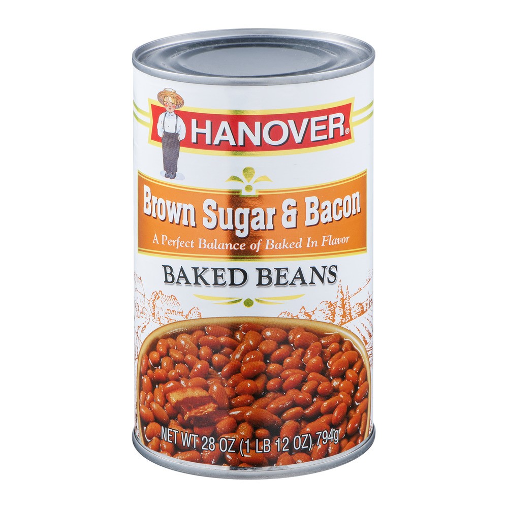 Hanover, Baked Beans Brown Sugar and Bacon, 28 Oz (Case of 12)