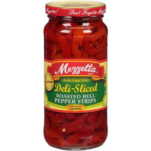 Mezzetta Deli-Sliced Roasted Bell Pepper Strips  16 Fl Oz (Pack of 6)