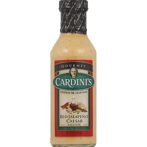 Cardini's Red Jalapeno Caesar Dressing, 12 Fl Oz, (Count of 6)