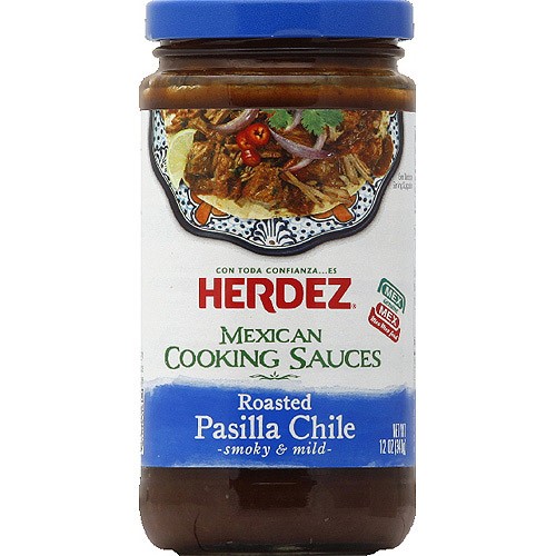 HERDEZ Roasted Pasilla Chile Mexican Cooking Sauce, 12 Fl Oz, (Pack of 6)