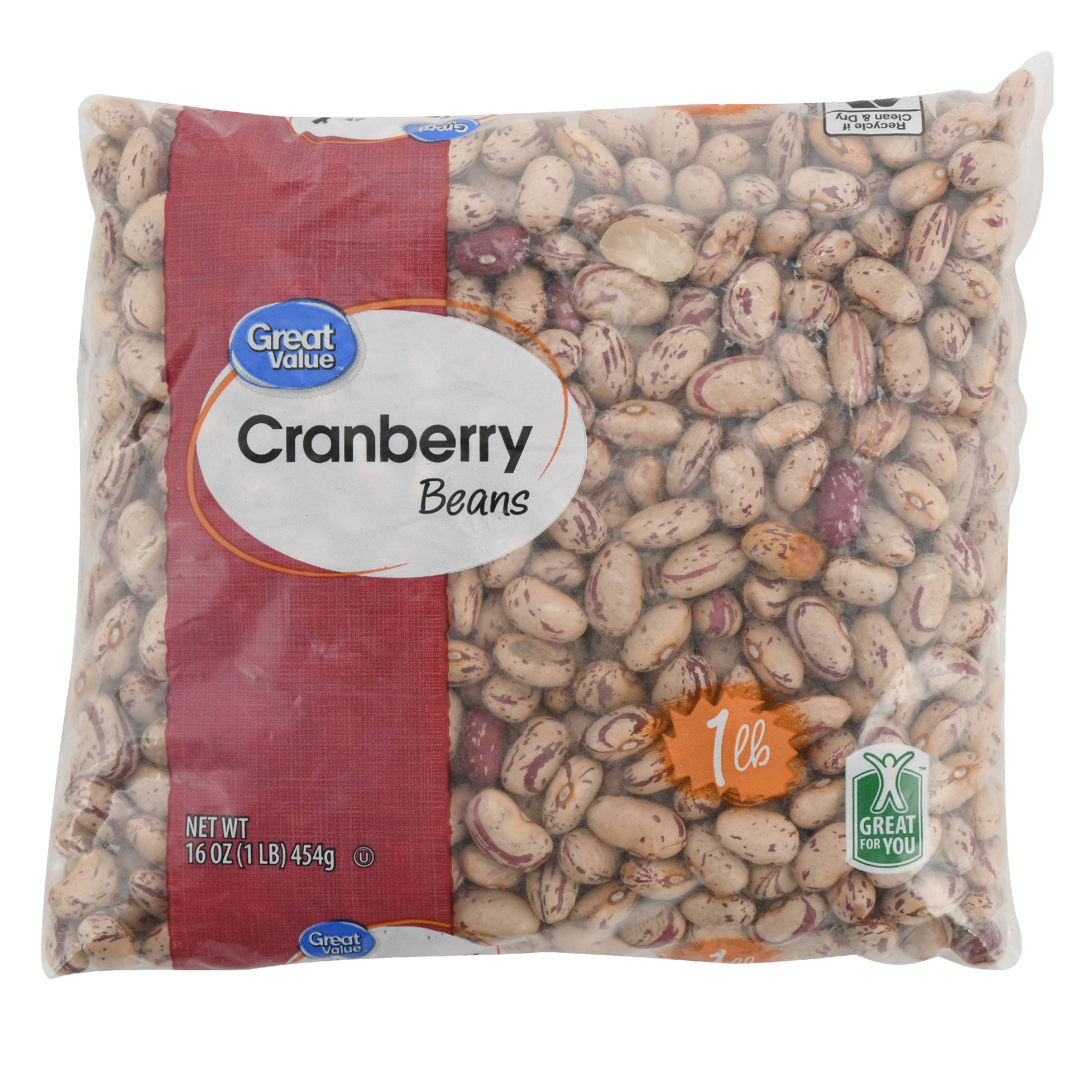 (4 Pack) Great Value Cranberry Beans, 16 Oz
