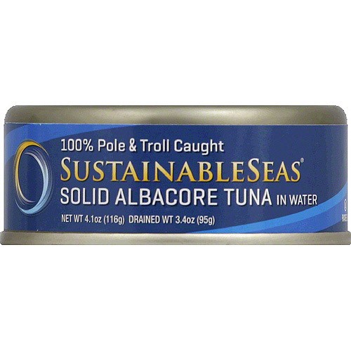 Sustainable Seas Solid Albacore Tuna in Water, 4.1 Oz, (Pack of 12)