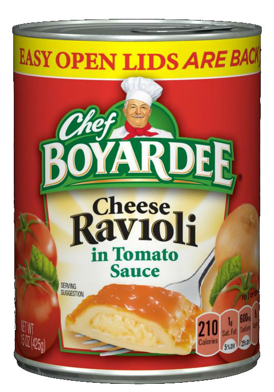 Chef Boyardee Cheese Ravioli in Tomato Sauce  Ready-to-Eat Meal  15 Oz. Can