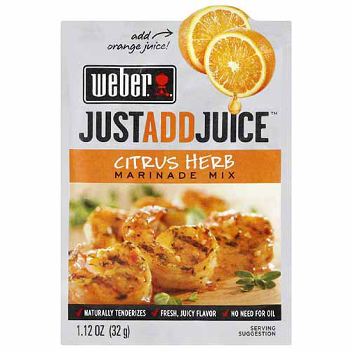 Weber Just Add Juice Citrus Herb Marinade Mix  1.12 Oz  (Pack of 12)