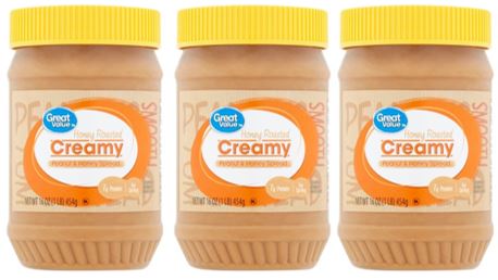 (4 Pack) Great Value Honey Roasted Creamy Peanut Butter, 16 Oz Image