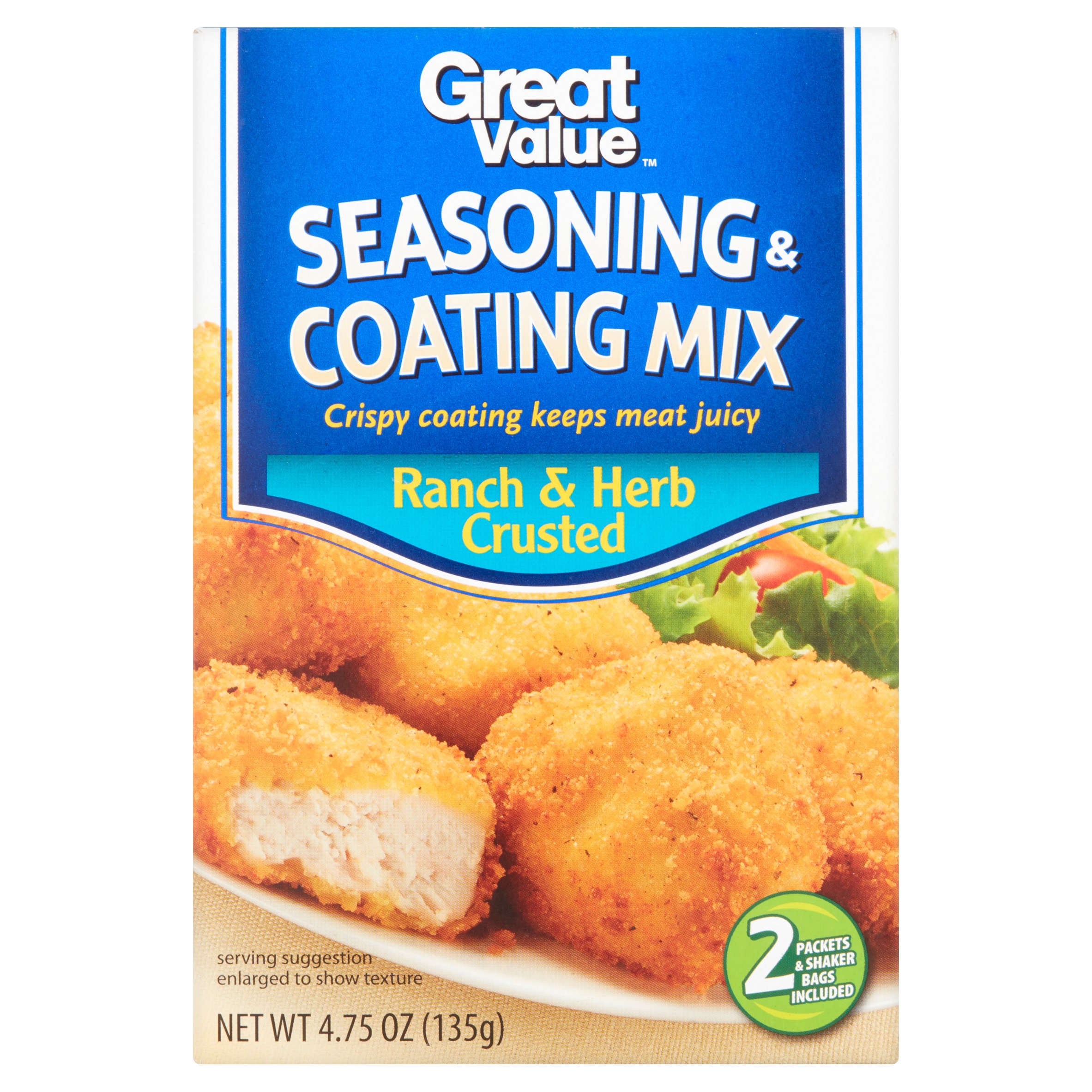 Great Value Ranch & Herb Crusted Seasoning & Coating Mix, 4.75 Oz Image