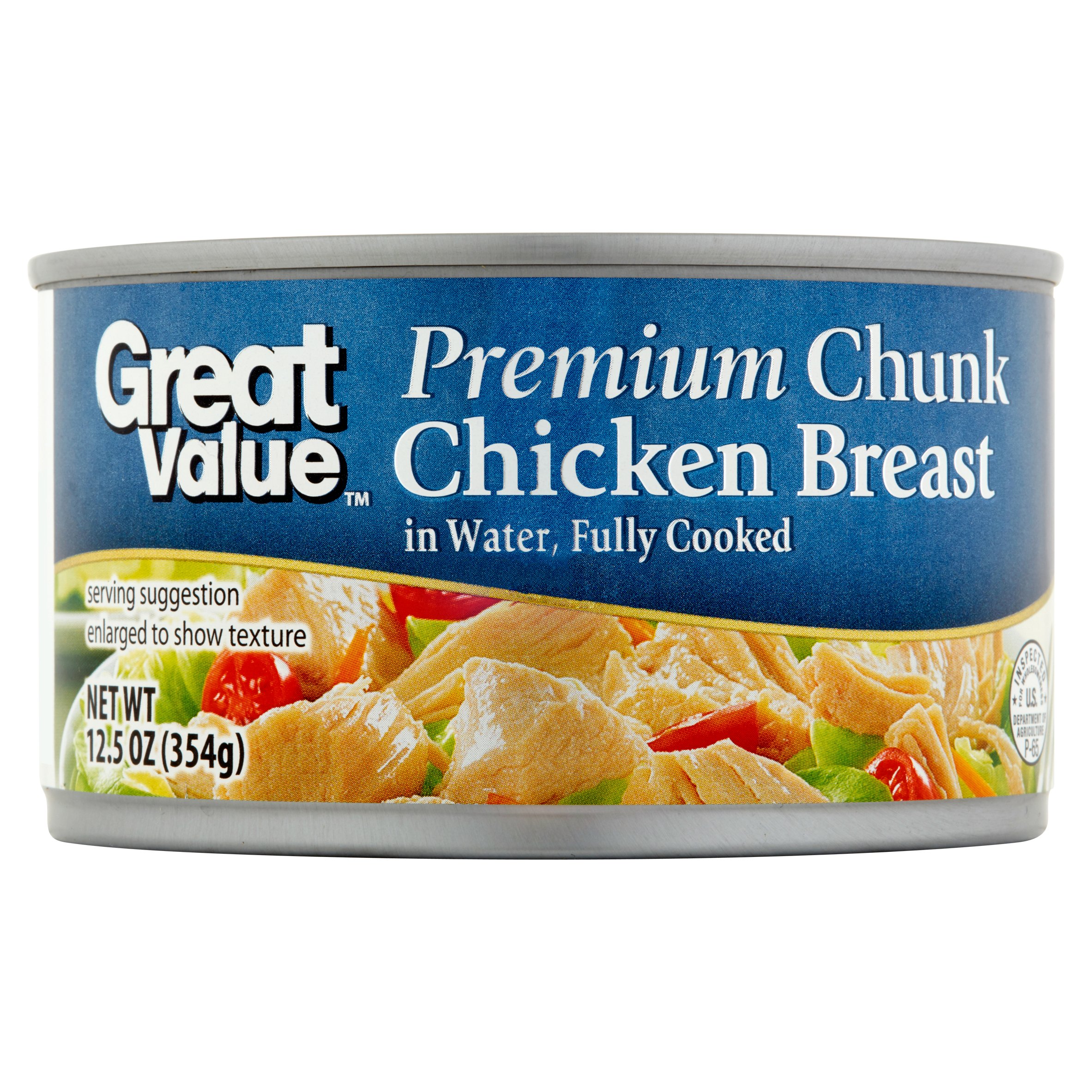 (2 Pack) Great Value Premium Chunk Chicken Breast in Water, 12.5 Oz