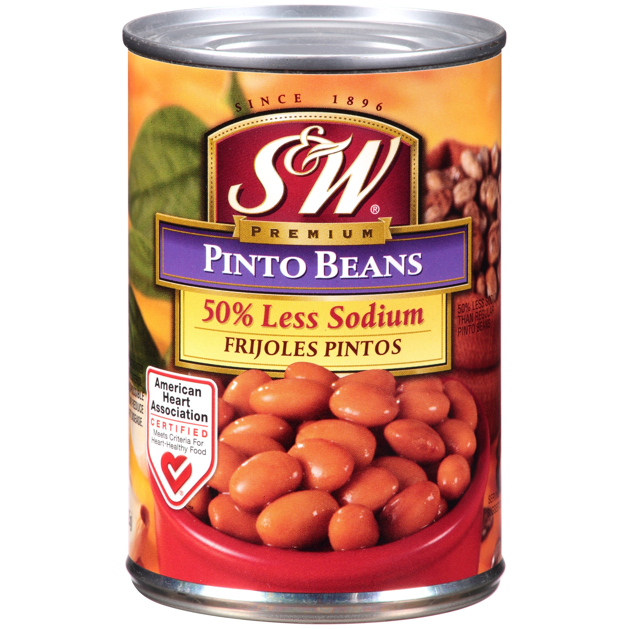 S&W Pinto Beans - Low Sodium - 15.5 Oz. Can