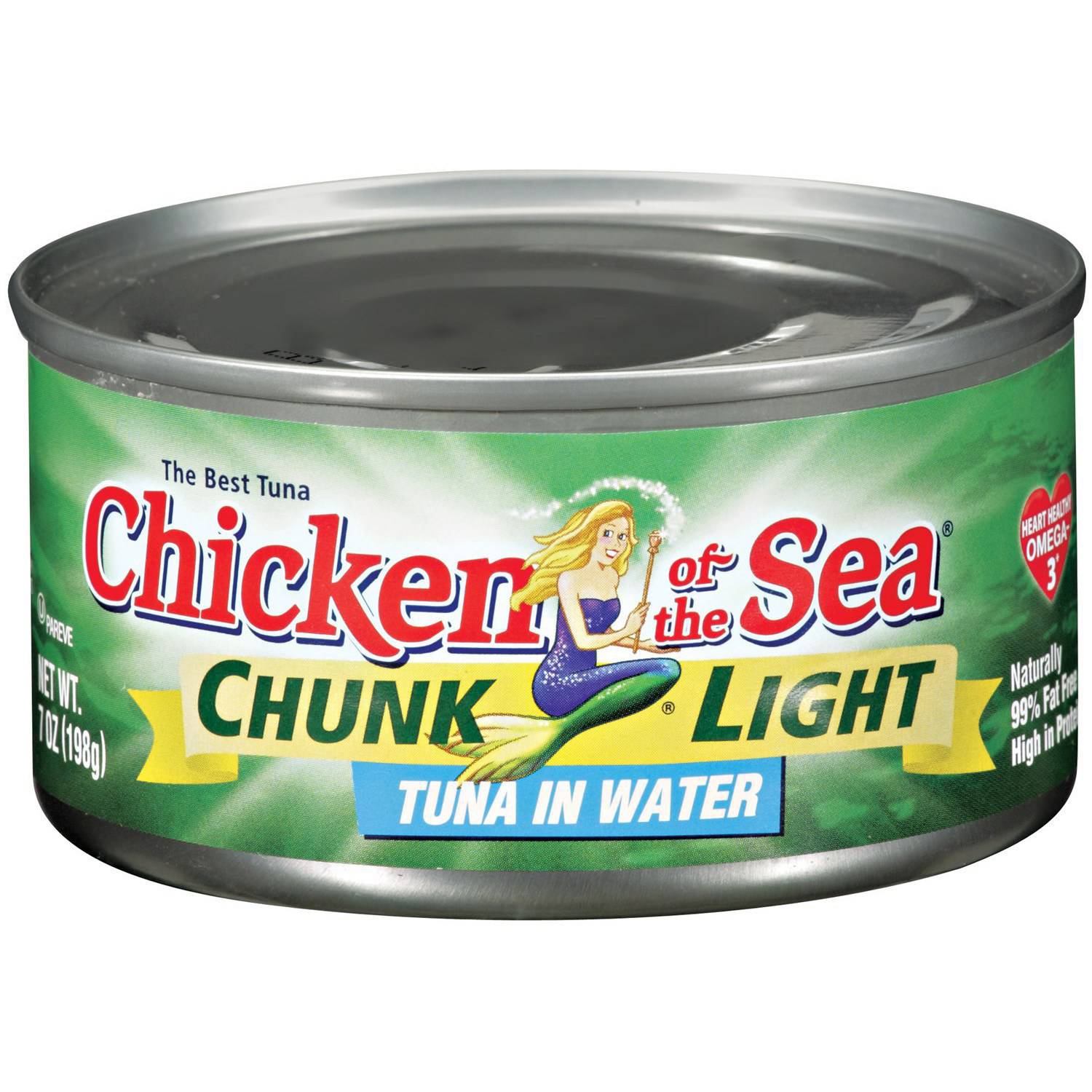 Chicken of the Sea Chunk Light, Tuna in Water, 7 Ounce (Pack of 8)