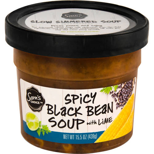 (4 Pack) Sam's Choice Spicy Black Bean Soup with Lime, 15.5oz