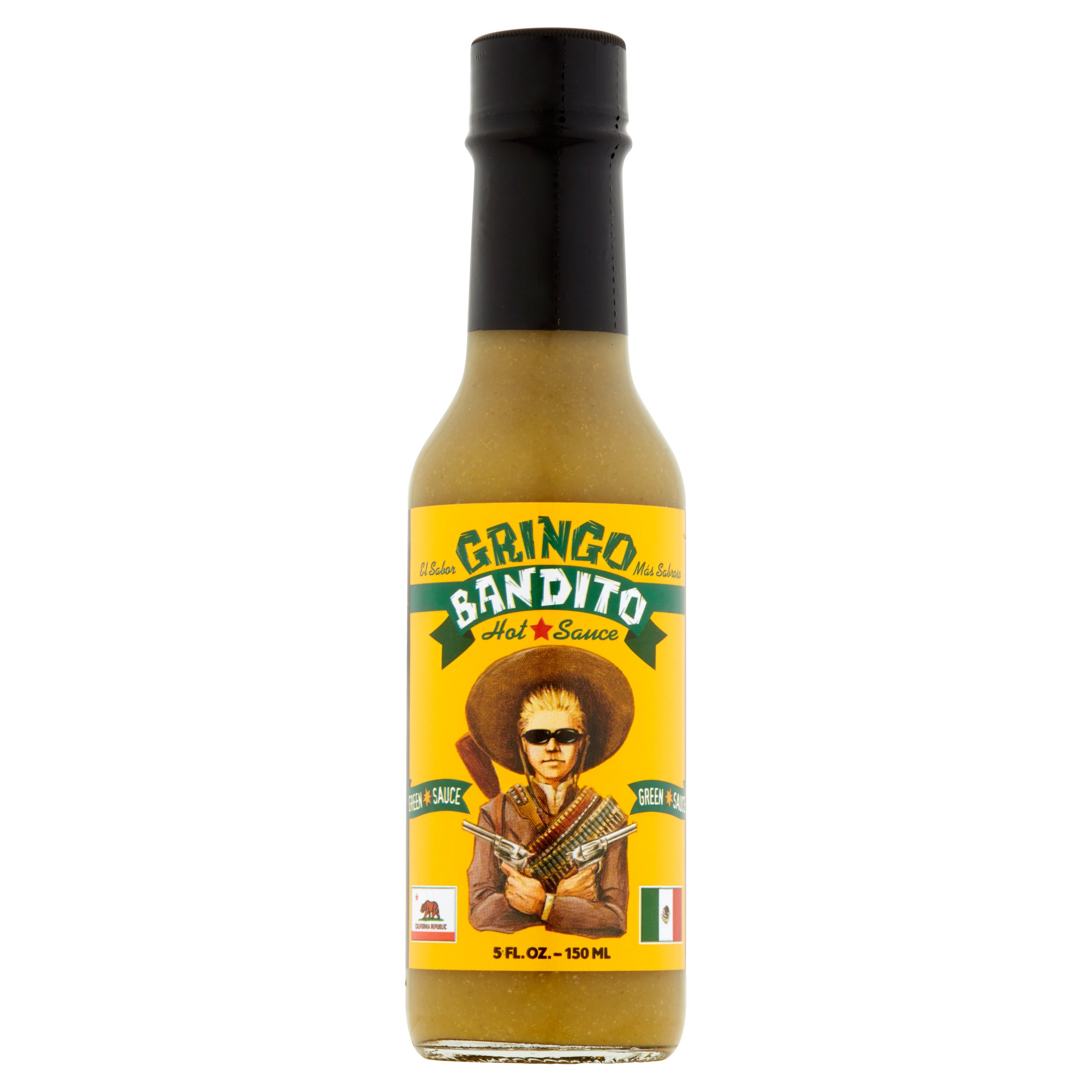 Gringo Bandito Hot Green Sauce  5 Fl Oz  12 Pack
