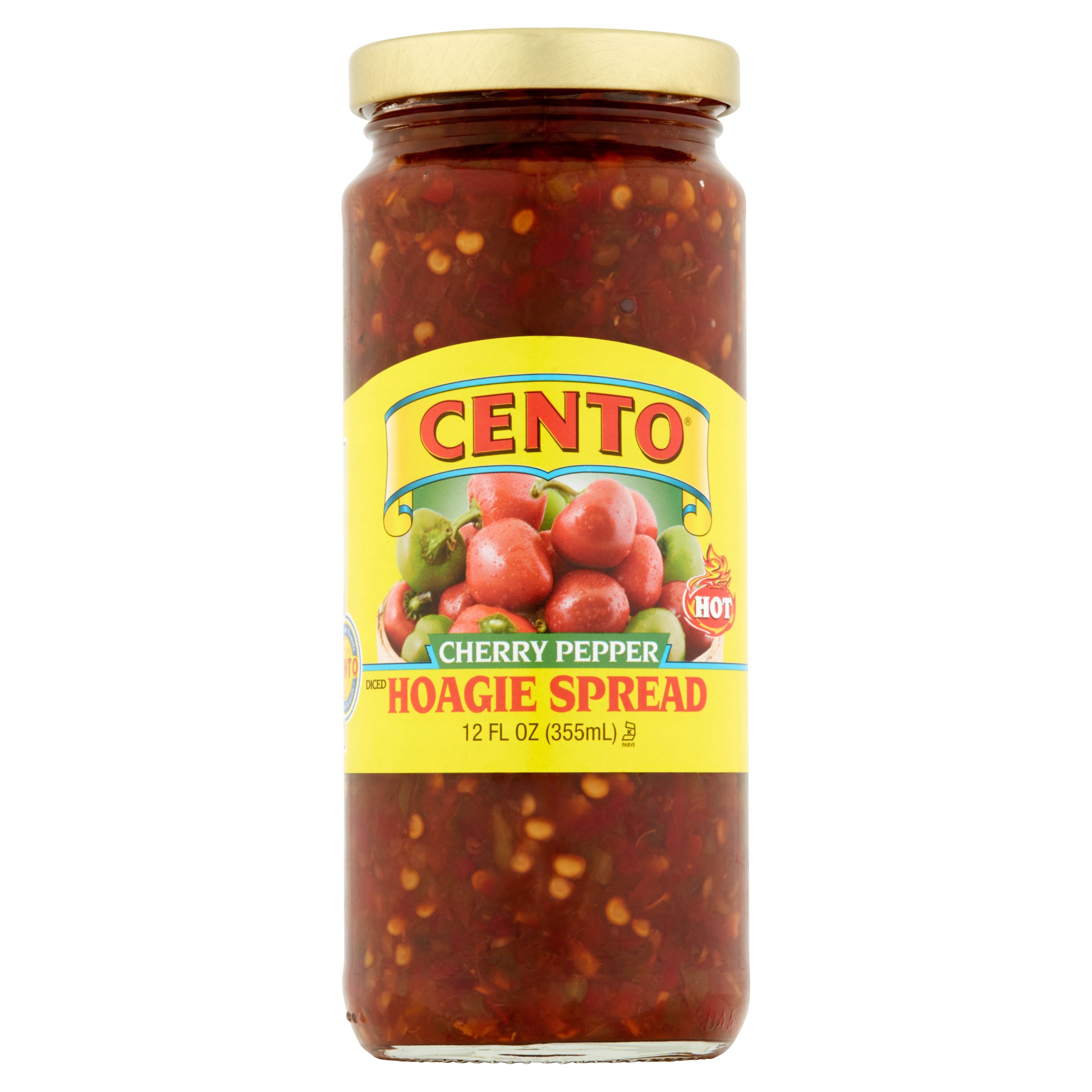 Cento Hot Cherry Pepper Diced Hoagie Spread, 12 Fl Oz, 6 Pack