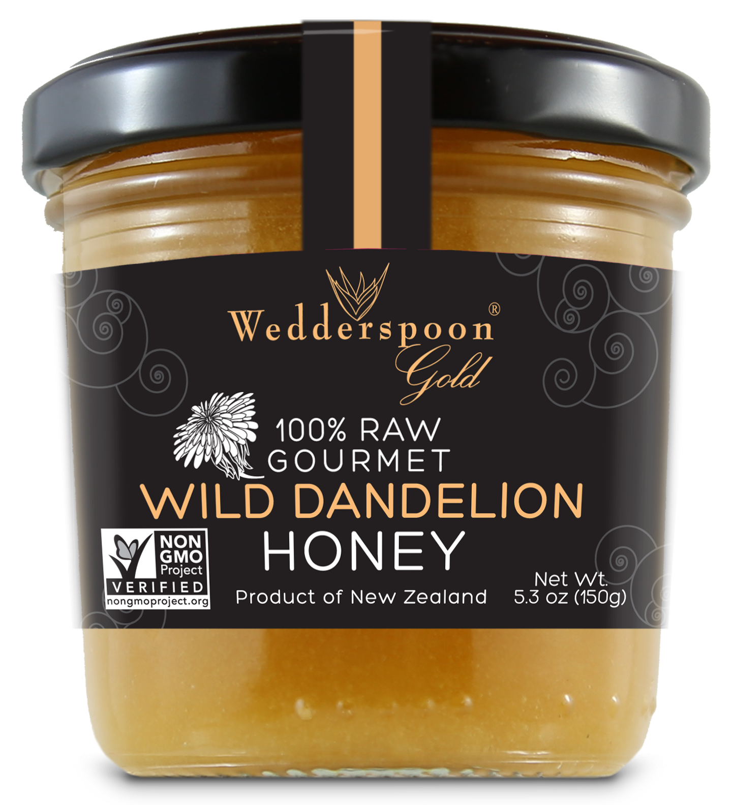Wedderspoon 100% Raw Gourmet Wild Dandelion Honey, 5.3 Oz