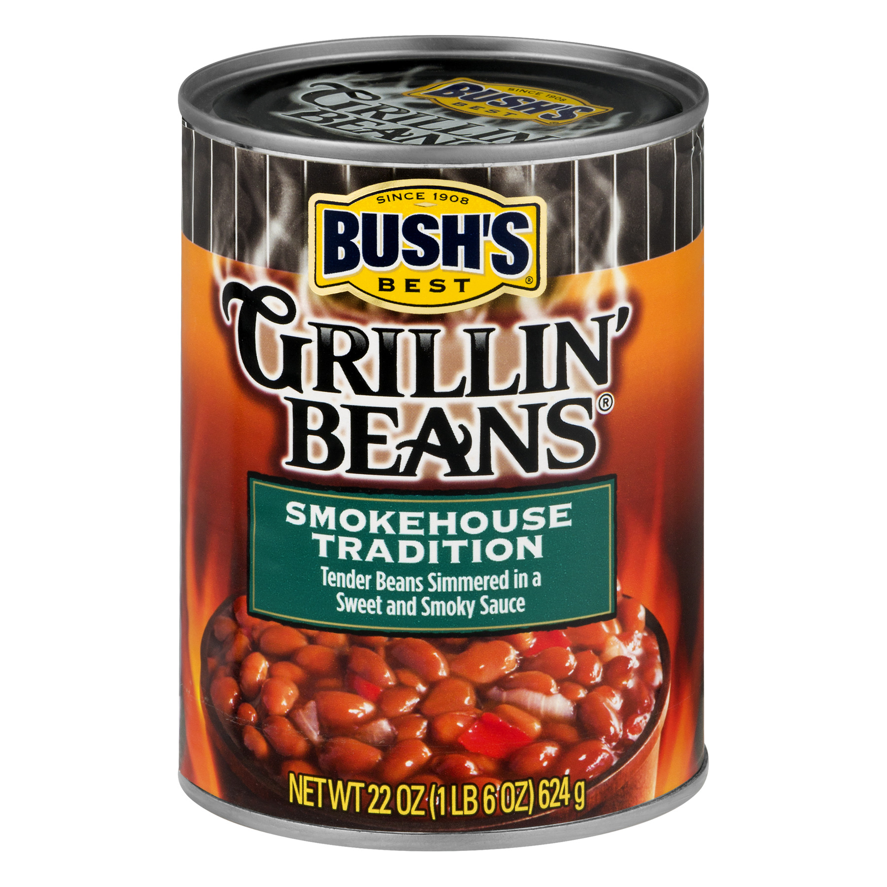 Bush S Grillin  Beans Smokehouse Tradition  Canned Beans in Sweet & Smoky Sauce  22 Oz