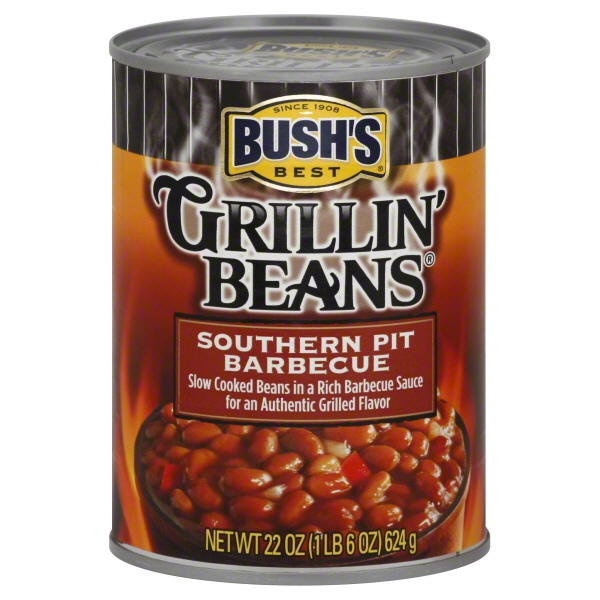 Bush S Grillin  Beans Southern Pit Barbeque  Canned Beans in Sweet & Smoky Sauce  22 Oz